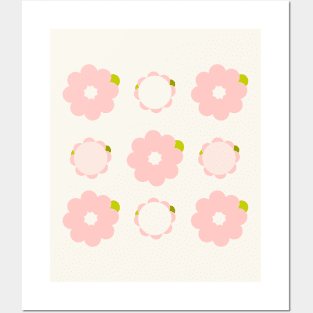 Pretty pink flowers Posters and Art